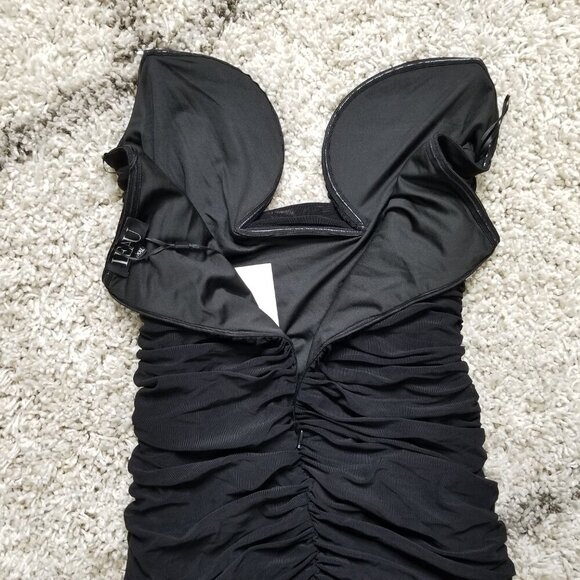 NWT Leau London Mesh Mini Stretch Shirred Mini Dress Size: XXL - Picture 7 of 7